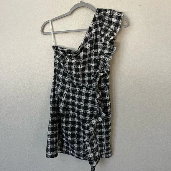 LOVERS AND FRIENDS x REVOLVE | Seana Mini Ruffle Dress in Black & Ivory | Size S - Picture 3 of 12